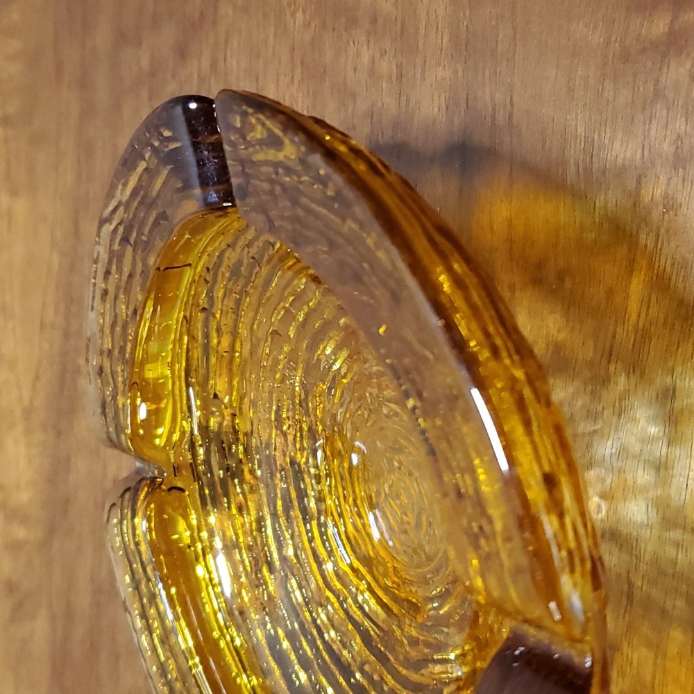 Vintage Anchor Hocking Soreno amber ashtray 6.5" - Picture 3 of 8